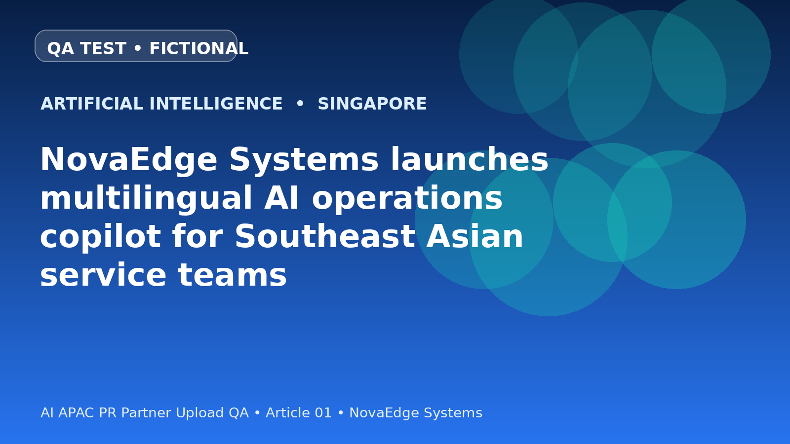 ARTIFICIAL INTELLIGENCE | SINGAPORE | QA ARTICLE 01